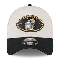 Men's New Era Stone/Black Orleans Saints 2024 Sideline Historic 39THIRTY Flex Hat