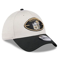 Men's New Era Stone/Black Orleans Saints 2024 Sideline Historic 39THIRTY Flex Hat