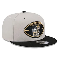 Casquette Snapback 9FIFTY historique New Orleans Saints 2024 Sideline New Era pierre/noir pour hommes