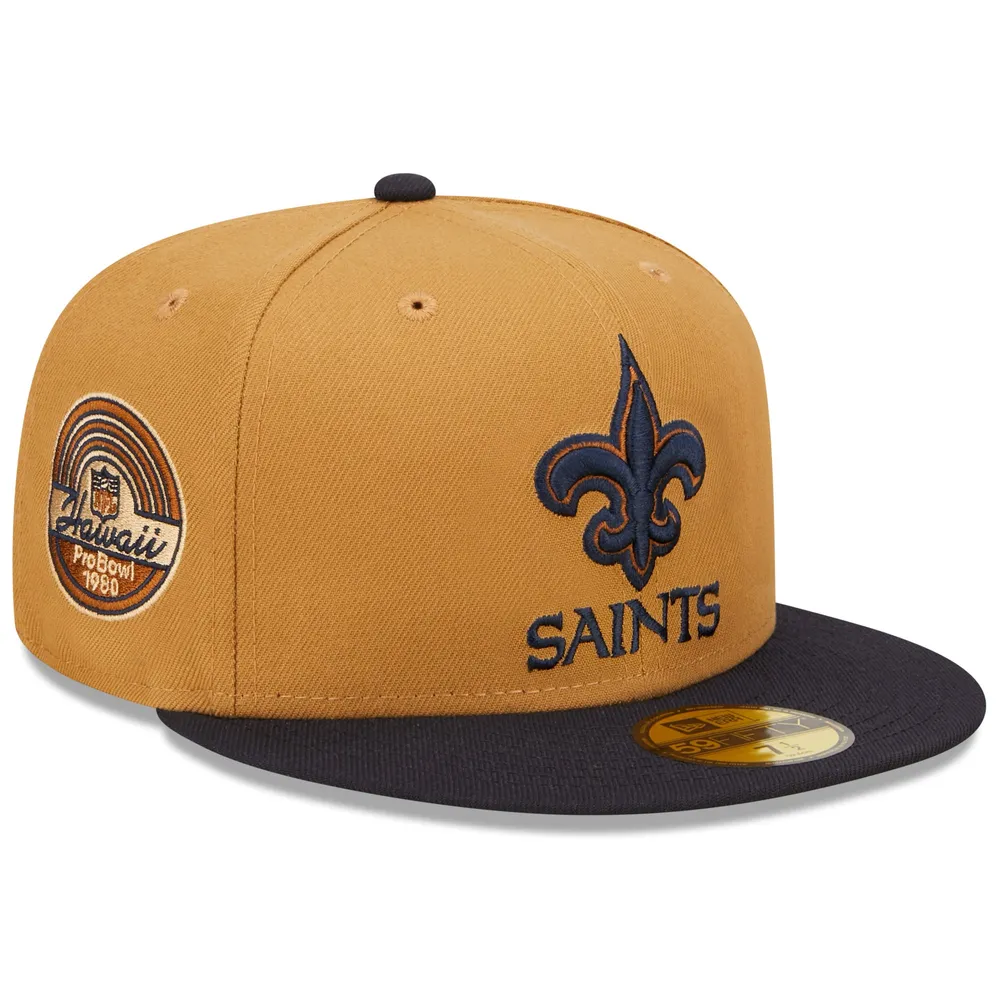 Lids New Orleans Saints Era 1980 Pro Bowl Wheat 59FIFTY fitted hat -  Tan/Navy