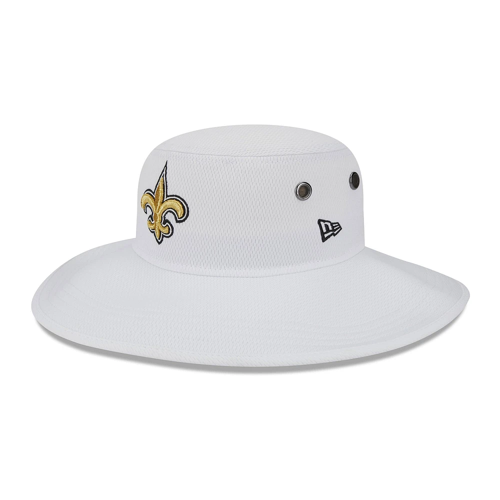 Men's New Era White New Orleans Saints 2023 NFL Training Camp Panama Bucket Hat