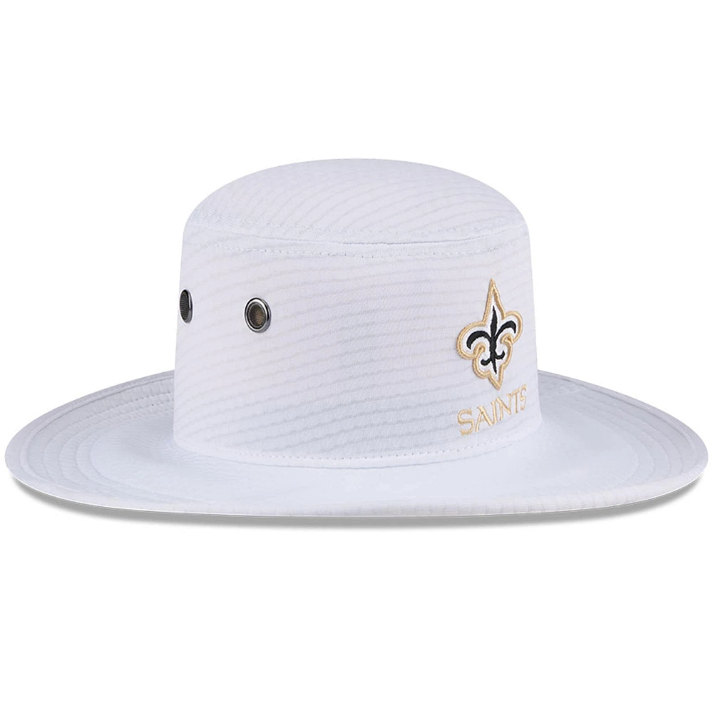 Men's New Era White New Orleans Saints 2024 NFL Training Camp Panama Bucket Hat