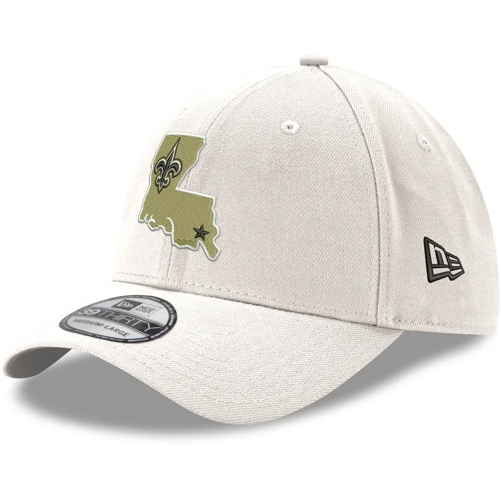 Men's New Orleans Saints New Era White Team White Out 39THIRTY Flex Hat