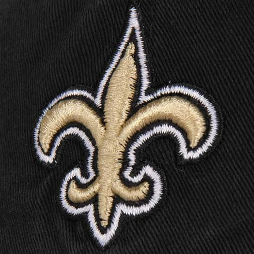 Mens New Orleans Saints '47 Brand Black Cleanup Adjustable Hat