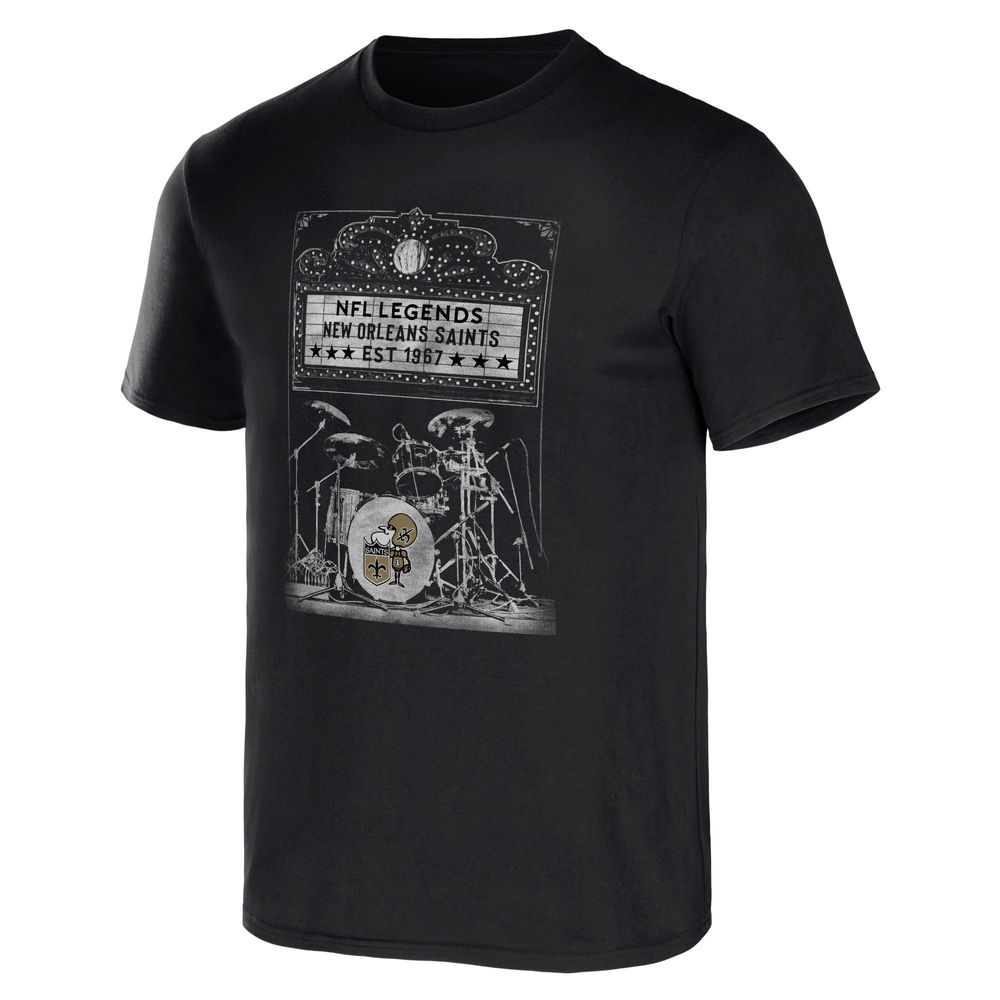 Men's NFL x Darius Rucker Collection by Fanatics Black New Orleans Saints Band T-Shirt