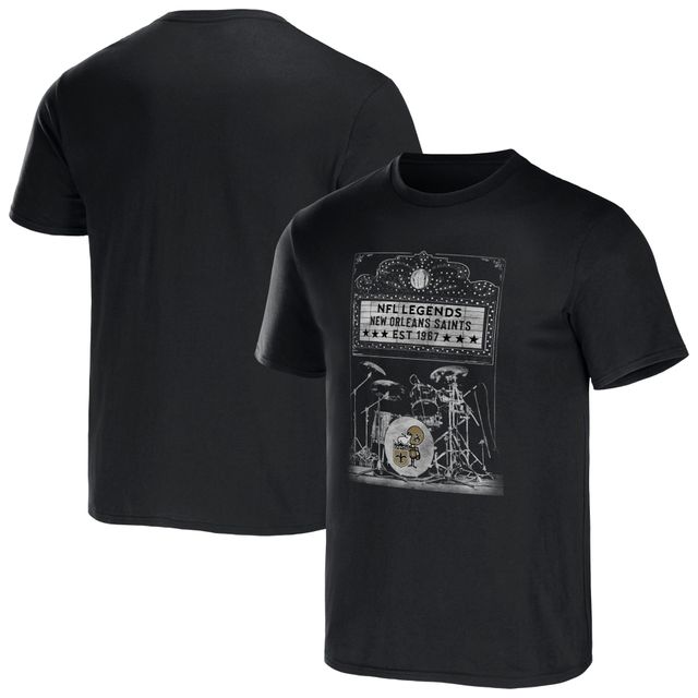 Collection NFL x Darius Rucker pour hommes par Fanatics T-shirt noir du groupe des Saints de la Nouvelle-Orléans