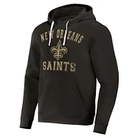 Men's NFL x Darius Rucker Collection by Fanatics Black New Orleans Saints Coaches Pullover Hoodie