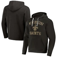 Men's NFL x Darius Rucker Collection by Fanatics Black New Orleans Saints Coaches Pullover Hoodie