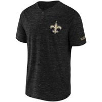 Men's NFL x Darius Rucker Collection by Fanatics Black New Orleans Saints Slub Henley T-Shirt