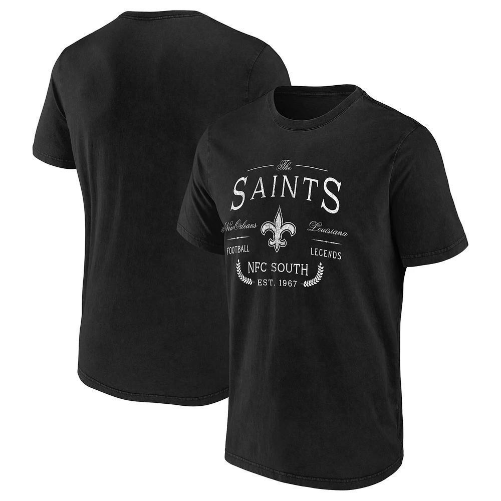 Collection NFL x Darius Rucker pour hommes par Fanatics T-shirt noir des Saints de la Nouvelle-Orléans