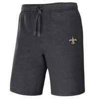 Men's NFL x Darius Rucker Collection by Fanatics Heather Charcoal New Orleans Saints Logo Shorts