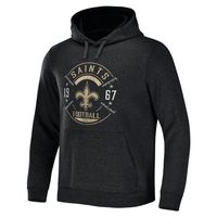 Men's NFL x Darius Rucker Collection by Fanatics Heather Charcoal New Orleans Saints Radar Pullover Hoodie