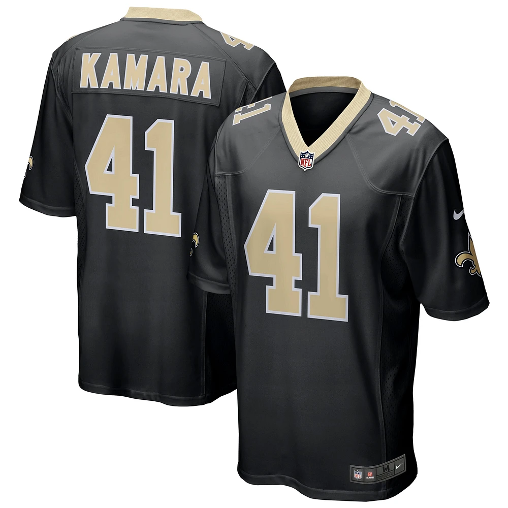 Maillot de match Nike Alvin Kamara pour hommes, noir, New Orleans Saints