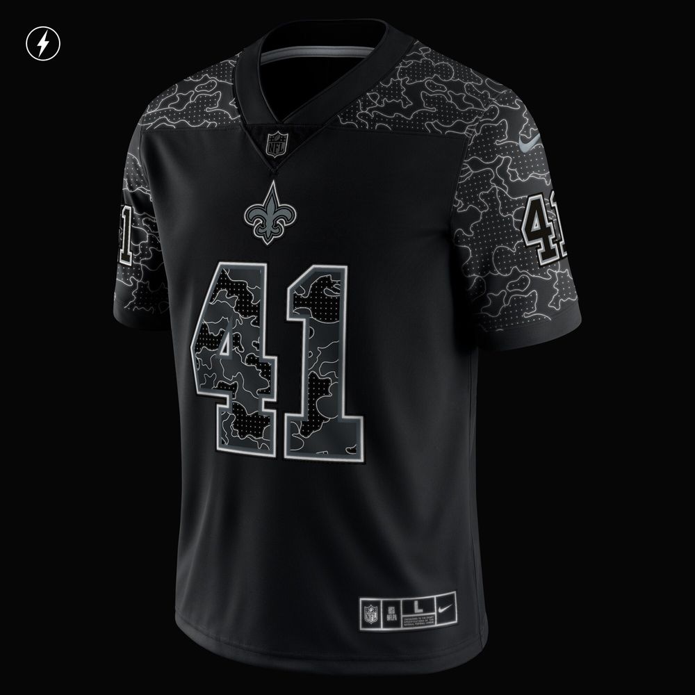 New Orleans Saints Nike Atmosphere Jersey - Alvin Kamara 41 - Grey - Mens