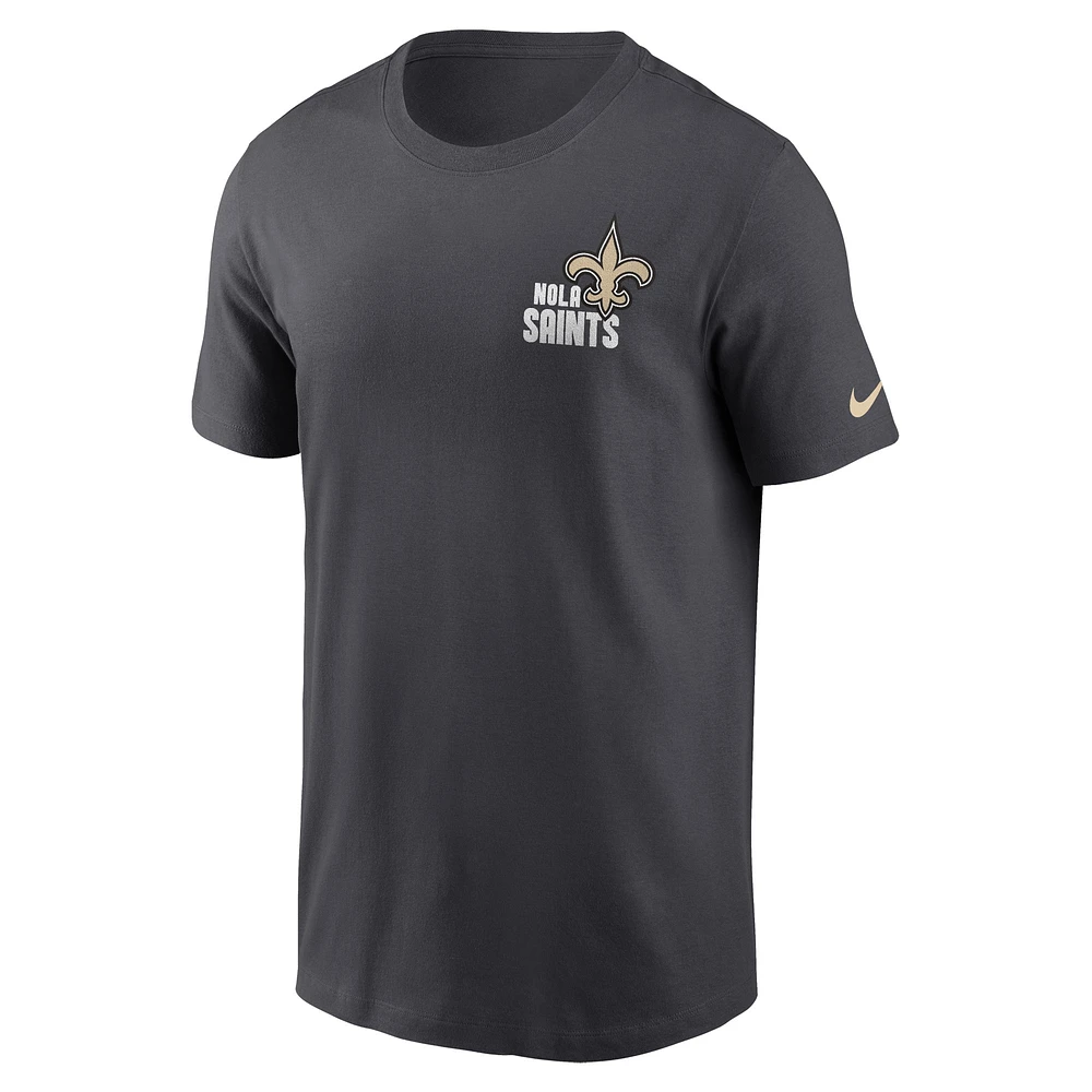 Men's Nike Anthracite New Orleans Saints Blitz Essential T-Shirt