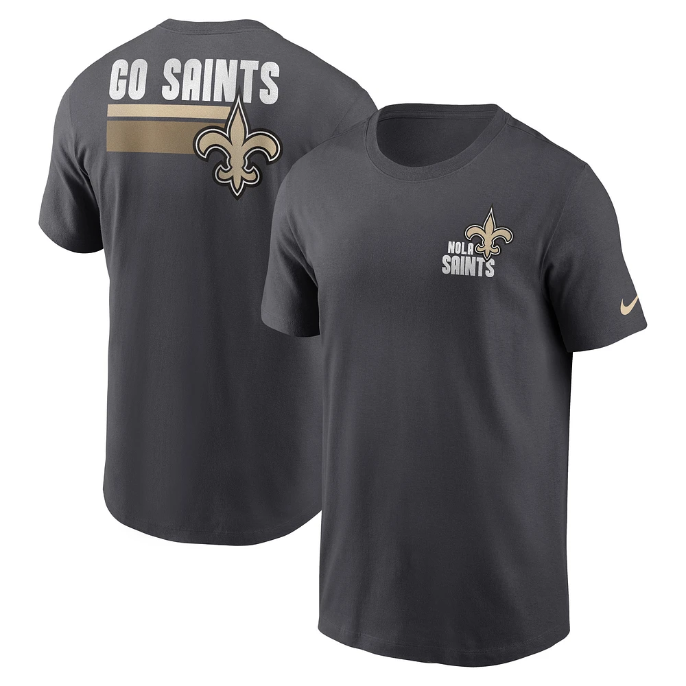 Men's Nike Anthracite New Orleans Saints Blitz Essential T-Shirt