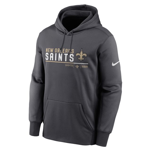 Sweat à capuche fendu Nike New Orleans Saints Prime pour homme avec logo anthracite