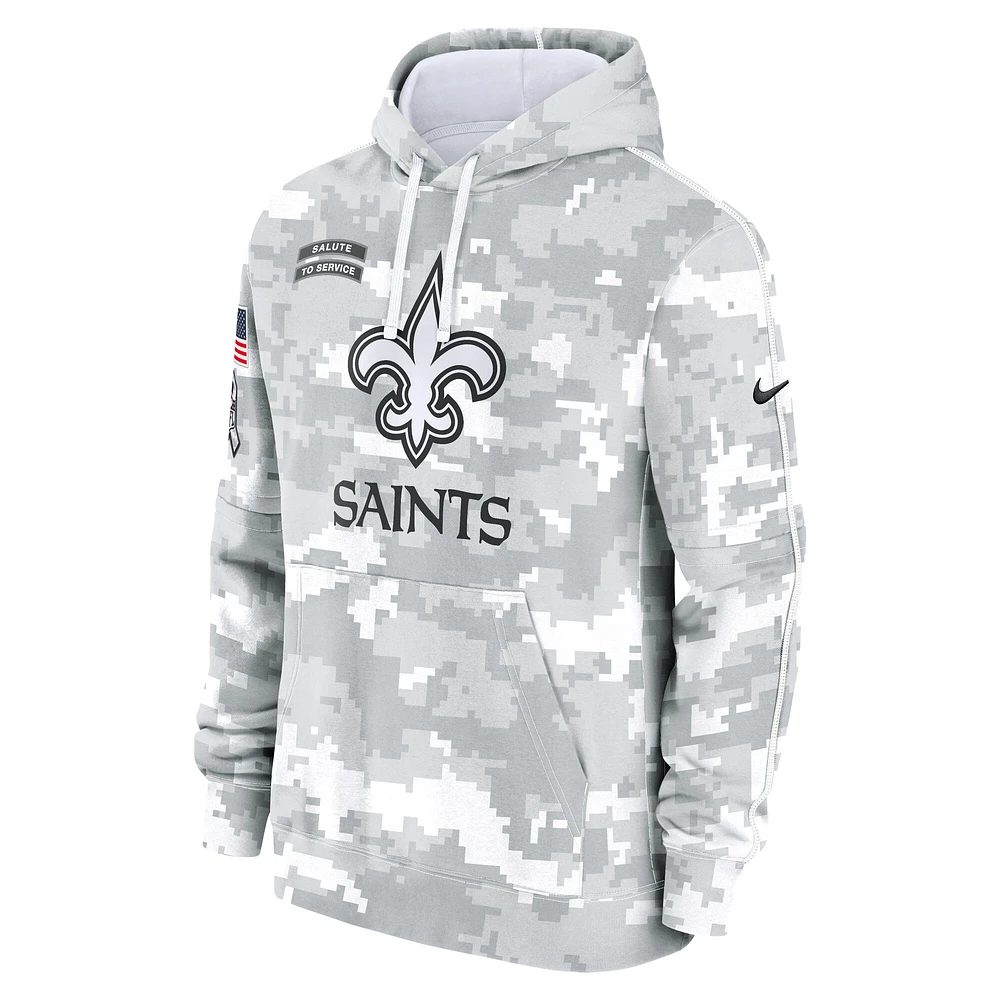 Men's Nike Arctic Camo New Orleans Saints 2024 Salute to Service Club Fleece Pullover Hoodie