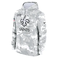 Men's Nike Arctic Camo New Orleans Saints 2024 Salute to Service Club Fleece Pullover Hoodie