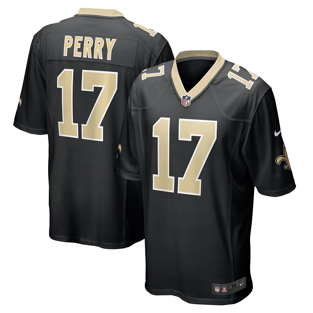 Nike A.T. pour hommes Perry – maillot de jeu d'équipe noir des Saints la Nouvelle-Orléans