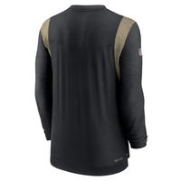 Men's Nike Black/Gold New Orleans Saints Sideline Performance Long Sleeve T-Shirt