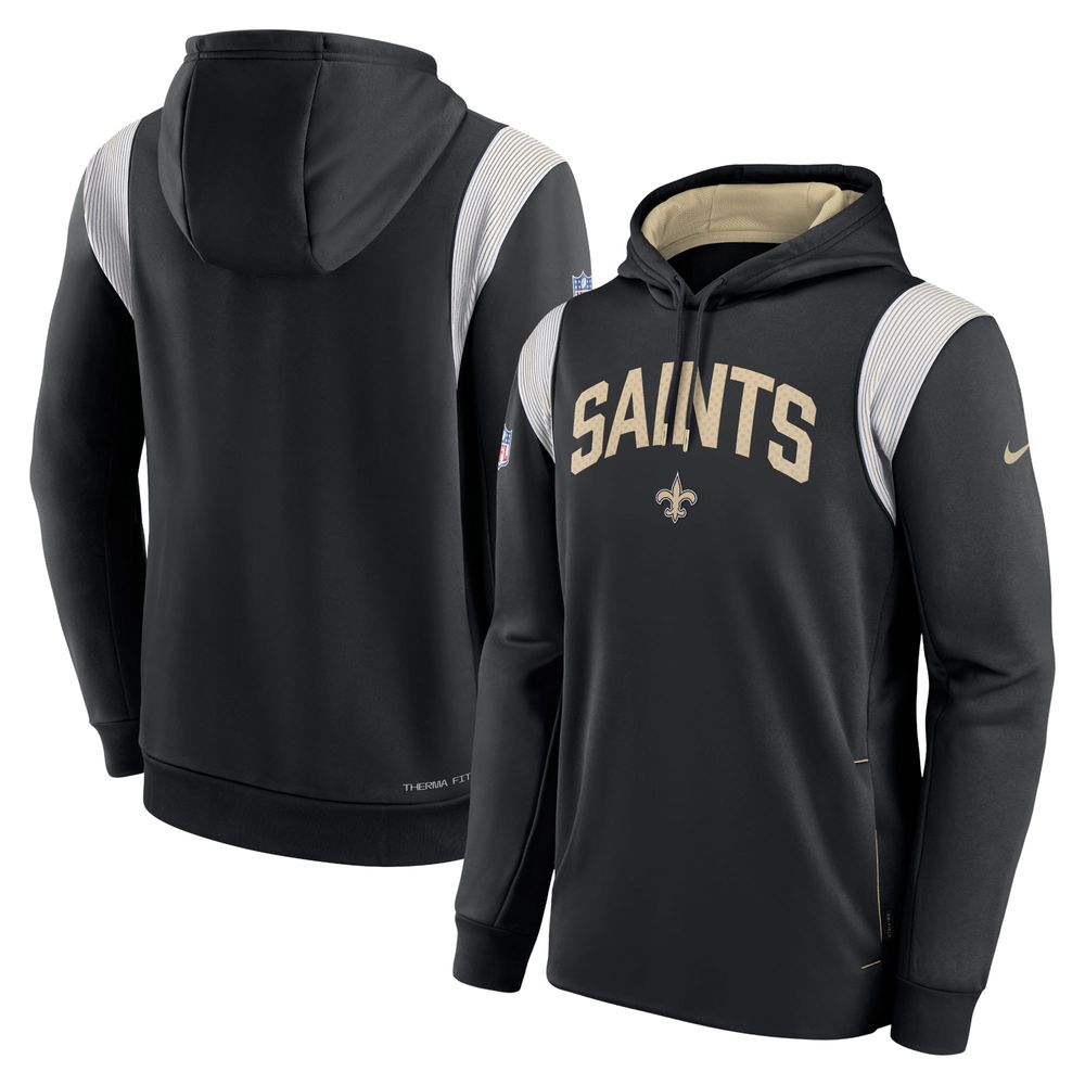 Men's Nike Black New Orleans Saints 2022 Sideline Fleece Performance - Pullover Hoodie