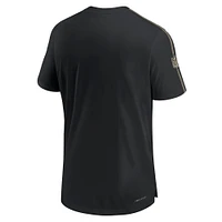 T-shirt Nike noir New Orleans Saints 2024 Sideline Coach UV Performance pour homme