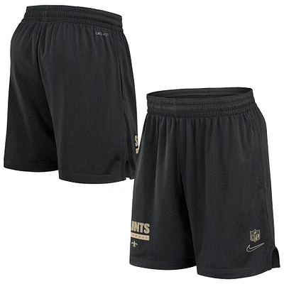 Men's Nike Black New Orleans Saints 2024 Sideline Performance Mesh Shorts