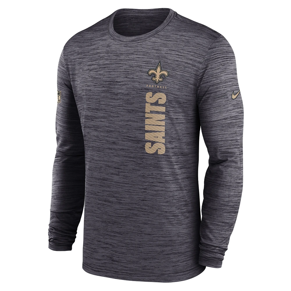 Men's Nike New Orleans Saints 2024 Sideline Velocity Performance Long Sleeve T-Shirt