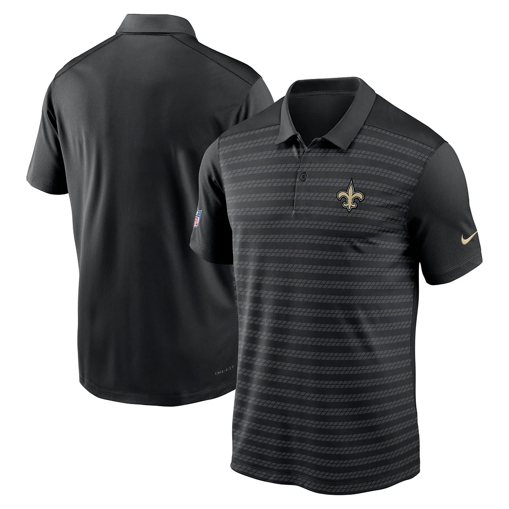 Polo Nike noir New Orleans Saints 2024 Sideline Victory Performance pour homme