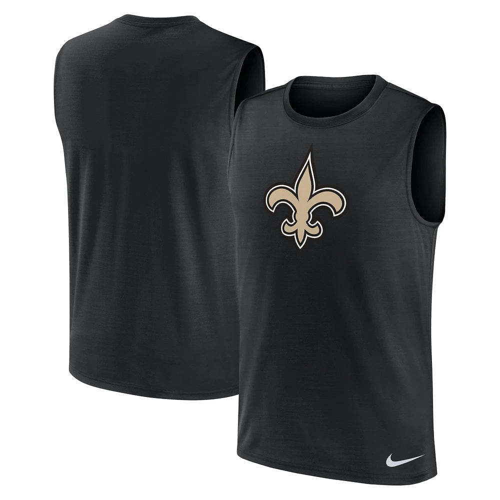 Débardeur Nike noir New Orleans Saints Blitz Legend Muscle Perform pour homme