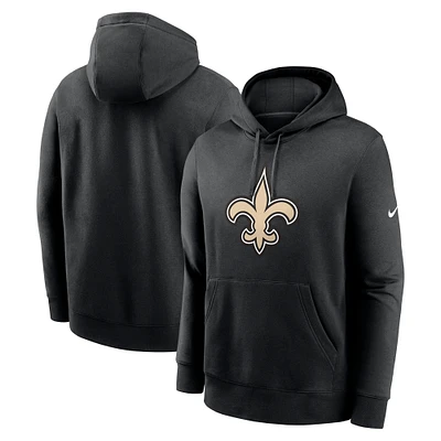 Sweat à capuche Nike noir avec logo du club New Orleans Saints pour homme