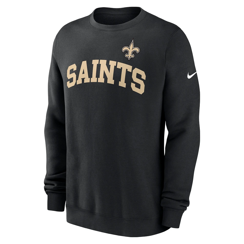 Men's Nike Black New Orleans Saints Club Pullover Sweatshirt