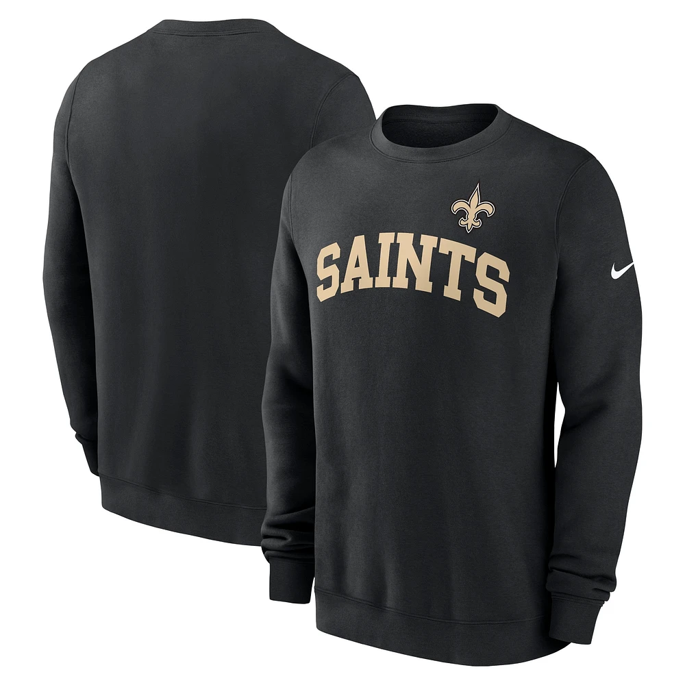 Sweat-shirt Nike New Orleans Saints Club noir pour homme