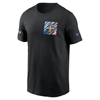 Men's Nike  Black New Orleans Saints Crucial Catch Sideline Tri-Blend T-Shirt