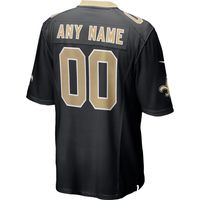 Men's Nike Black New Orleans Saints Custom Team Color - Game Jersey