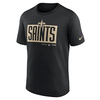 T-shirt Nike New Orleans Saints Exceed Performance noir pour homme