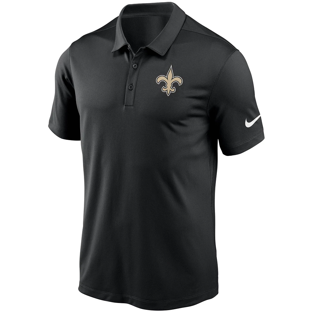 Men's Nike Black New Orleans Saints Fan Gear Franchise Heat-Sealed Graphic Team Polo