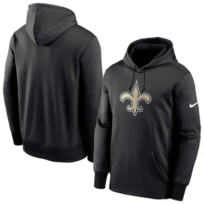 New Orleans Saints Nike Fan Gear Primary Logo Therma Performance Pullover Hoodie - Black