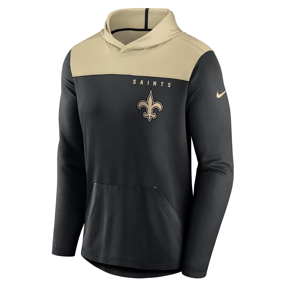 Sweat à capuche Nike noir New Orleans Saints Fan Gear pour homme