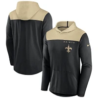 Sweat à capuche Nike noir New Orleans Saints Fan Gear pour homme