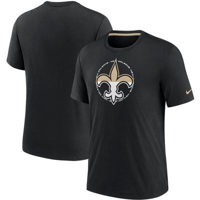 Men's Nike Black New Orleans Saints Historic Tri-Blend T-Shirt