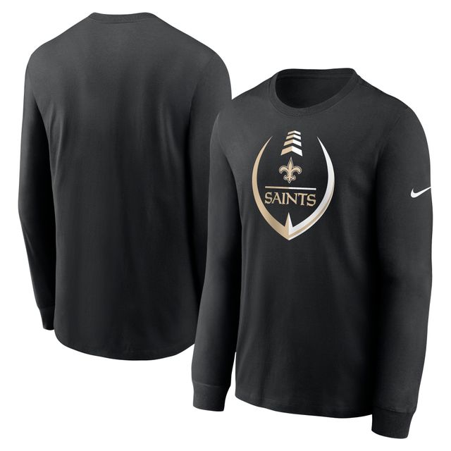 T-shirt à manches longues Nike New Orleans Saints Icon Legend noir pour homme