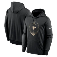 Sweat à capuche Nike New Orleans Saints Icon Performance pour homme, noir