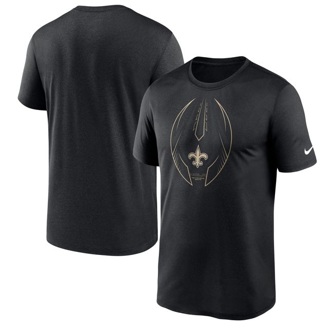 T-shirt Nike New Orleans Saints Legend Icon Performance pour homme avec logo noir