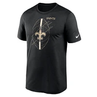 T-shirt Nike New Orleans Saints Legend Icon Performance pour homme, noir