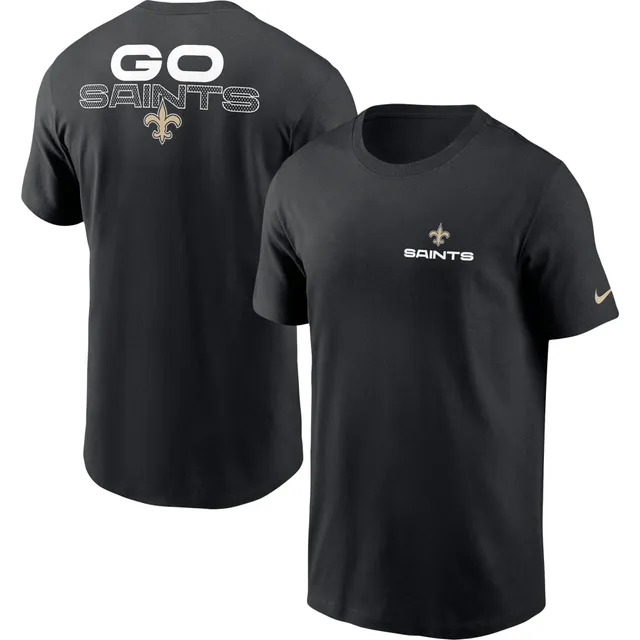 Men's Nike Black New Orleans Saints Rewind Logo Tri-Blend T-Shirt Size: Small