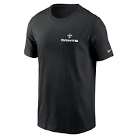 T-shirt Nike noir avec phrase locale des Saints de la Nouvelle-Orléans pour homme