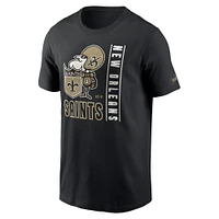 T-shirt essentiel Nike New Orleans Saints Lockup pour homme, noir