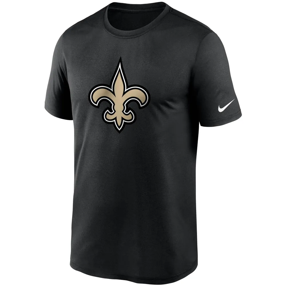 T-shirt Nike noir New Orleans Saints Logo Essential Legend Performance pour homme